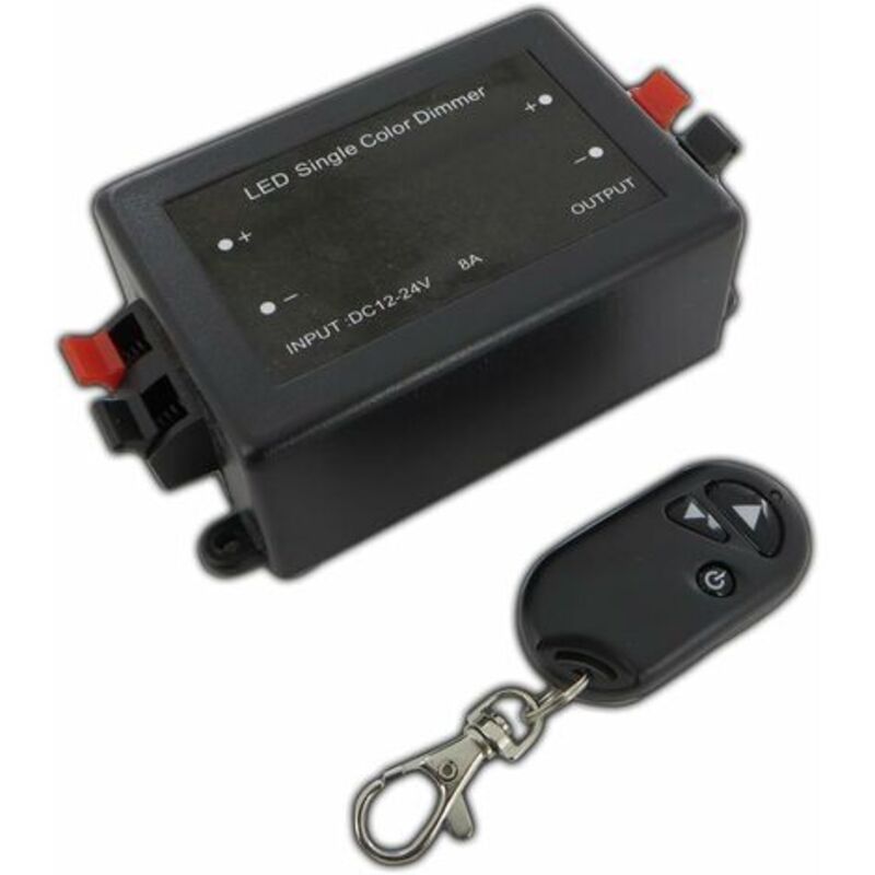 Regulador de intensidad led inalámbrico de 12 v con control remoto, para todo tipo de bombillas led regulables. [Clase energética a] - Lablanc