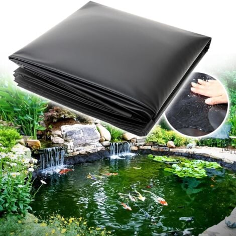 LaBlanc - Revêtement d'étang à poissons,Piscine, revêtement de bassin,Membrane renforcée 3m x 5m,Noir