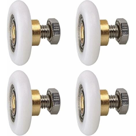 LaBlanc - Rouleau de porte de douche, Rouleau Roulette Roue pour Porte de Douche Roulettes Coulissantes Porte Roue de Remplacement pour Rouleau 4 pièces (20MM)