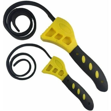 LaBlanc - Set di 2 chiavi a cinghia, chiave a cinghia regolabile con cinturino in gomma per apribarattoli, filtri e tubi flessibili