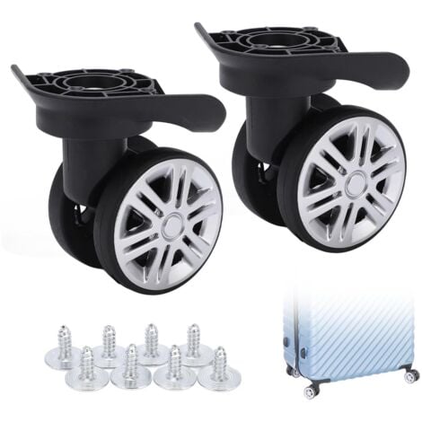 LaBlanc - Softside Suitcase Casters, Suitcase Wheel, 1 Pair Luggage Replacement Wheels, Universal Suitcase Wheel, For Suitcase Repalcement A19 Mute Double Row Wheels