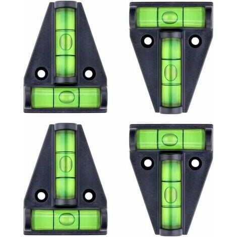 LaBlanc - Spirit Level, Small Magnetic T-Shaped Spirit Level with 2 Leveling Bubbles. Set of 4, RV Accessories, Stabilizers, Cameras or Other Equipment Upgrade