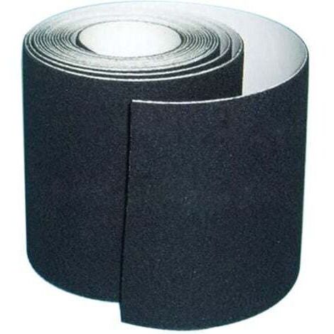 LaBlanc - Striscia adesiva antiscivolo per scale, resistente all'attrito, abrasiva per la sicurezza, per scalette, per interni ed esterni, ad alta aderenza, 10 cm x 5 m, nera