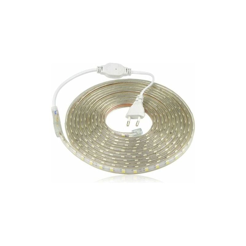 Image of Lablanc - Striscia led, Striscia led impermeabile, Striscia led luminosa 220 v, Striscia led impermeabile 5050 IP65, Bianco caldo, larghezza 8 mm (4