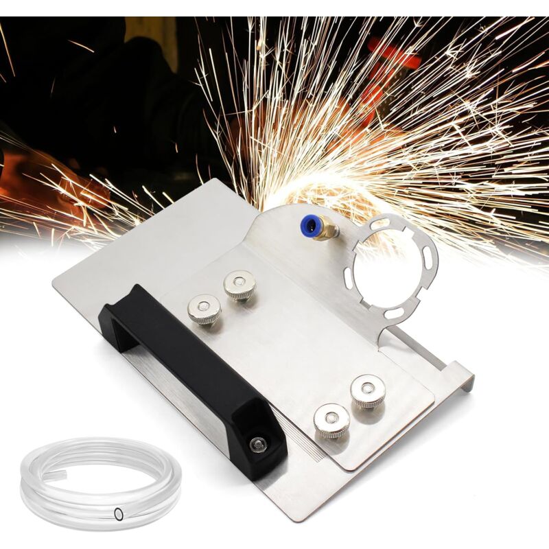 Support pour Meuleuse D'angle Pour Angle 45 Degré Coupe Carrelage, pour Type 100, Avec Conduite D'eau de 2m, Réglable Support De Coupe Spécial, pour