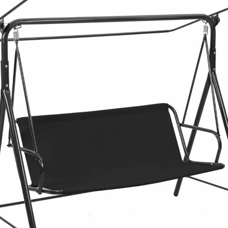 LaBlanc - Swing Seat Cover, Garden Swing Cover, Waterproof Swing Seat Cover, Windproof Cover, Replacement for Outdoor Chair (115x48x48cm, Black)