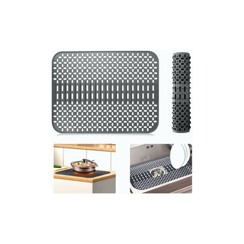 LaBlanc – Tapis de Protection en Silicone pour évier de Cuisine, Grand Tapis de séchage de Vaisselle en Silicone, Protecteur de comptoir en Silicone,