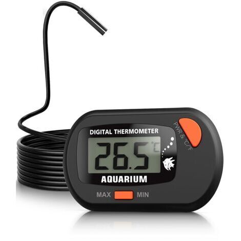 LaBlanc - Thermomètre Aquarium avec sonde et ventouse, Thermomètre d'aquarium numérique LCD de température de l'eau pour aquarium, reptile marin, terrarium