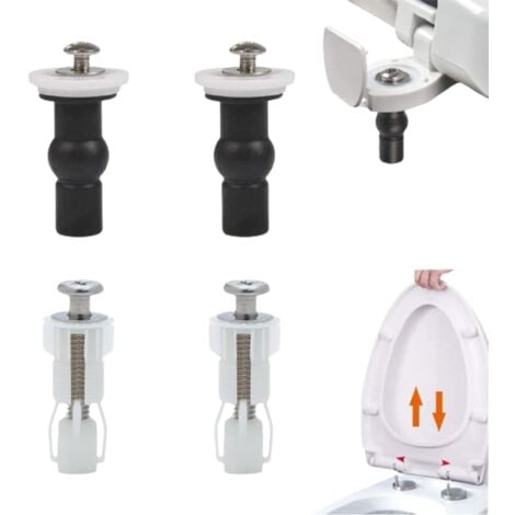 LaBlanc - Toilet Seat Fixing Screws, Toilet Seat Fixing Hinges, 4 Pieces Universal Toilet Seat Fixing Hinged Toilet Fixings, Toilet Seat Hinge, Toilet Fixings Expansion Bolts Seat