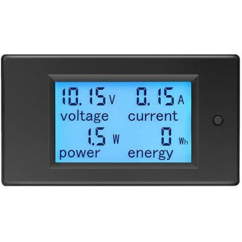 LaBlanc - Voltímetro Amperímetro CC 6,5-100 V 20 A, Medidor de Voltaje Vatímetro Probador de Voltaje Corriente Potencia Energía Medidor de Energía