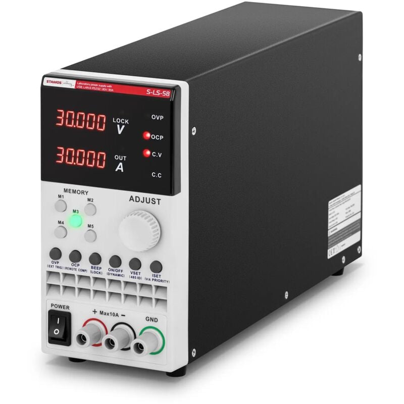 Stamos - Laboratory Power Supply Bench Power Supply Lab 0-30V 0-30A dc 300W USB/LAN/RS232