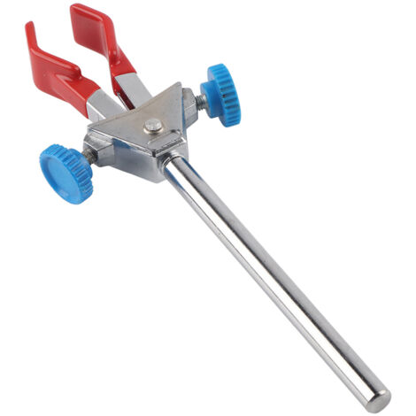 Laborinstrument: Doppelregler, Klemme für Chemikalienflaschen, Kunststoffe und Zinklegierungen, Reagenzglashalter.