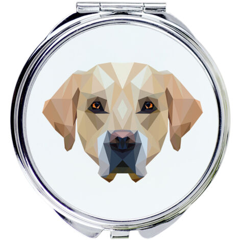 Labrador Retriever - espejo con foto e inscripción geométrica de Art-Dog
