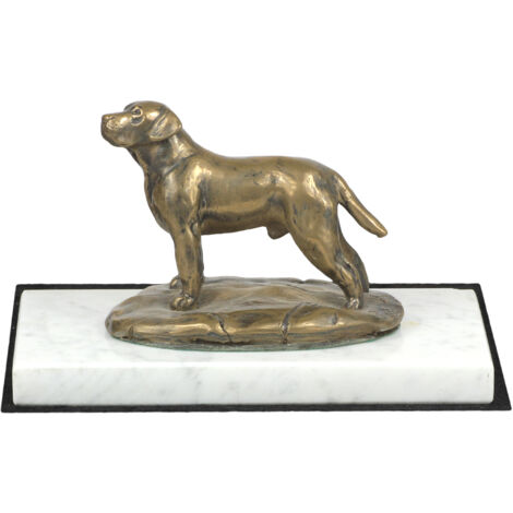 Labrador Retriever - estatuilla de perro, figura de mármol blanco, trofeo para una exposición de perros de Art-Dog