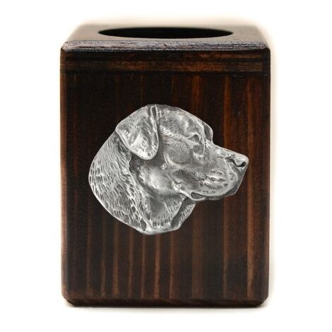Labrador Retriever - Kerzenständer aus Holz mit Hund, ein einzigartiges Andenken nach dem Verlust eines Hundes, handgefertigt von Art-Dog