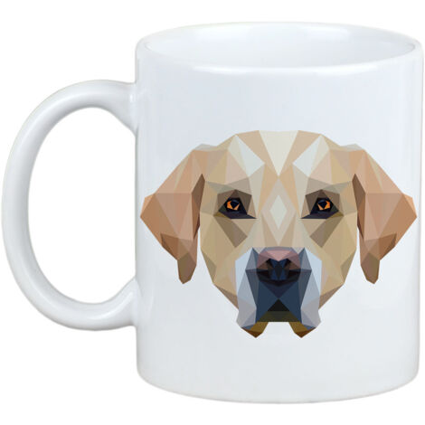 Labrador Retriever - Mug avec photo et inscription chien géométrique Art-Dog