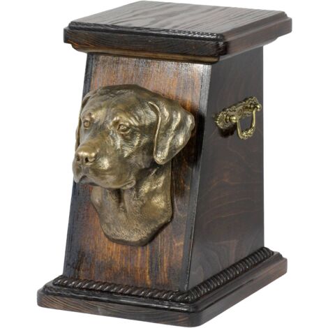 Labrador Retriever - Urna para cenizas de perro, elegante urna con estatuilla, urna conmemorativa con busto de perro de Art-Dog
