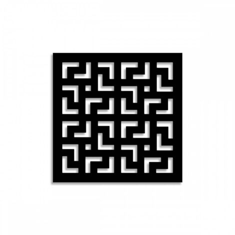 LABYRINTH - L - Pannello in PVC traforato - Parasole - Colore: nero - Misura: 48x48 cm