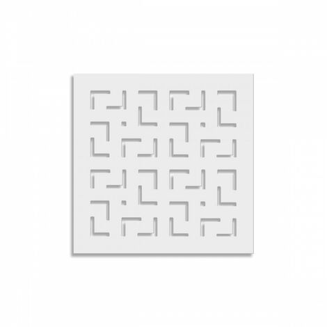 LABYRINTH -M- - Pannello in PVC traforato - Parasole - Colore: bianco - Misura: 48x48 cm