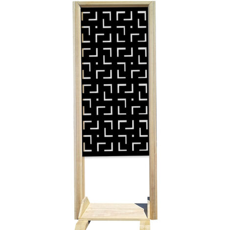 LABYRINTH M - Separè - Paravento modulabile - 70x190cm - in Legno e PVC  Nero