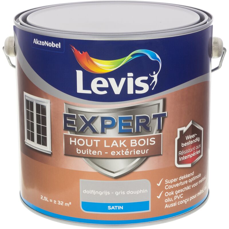 

Laca experto en delfines gris Satén - 2.5L - Gris Dauphin - Levis