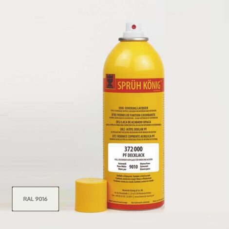 laca pigmentada en spray. acrílica con pigmentos. opaco semimate. blanco puro. interior y exterior. 150ml - konig