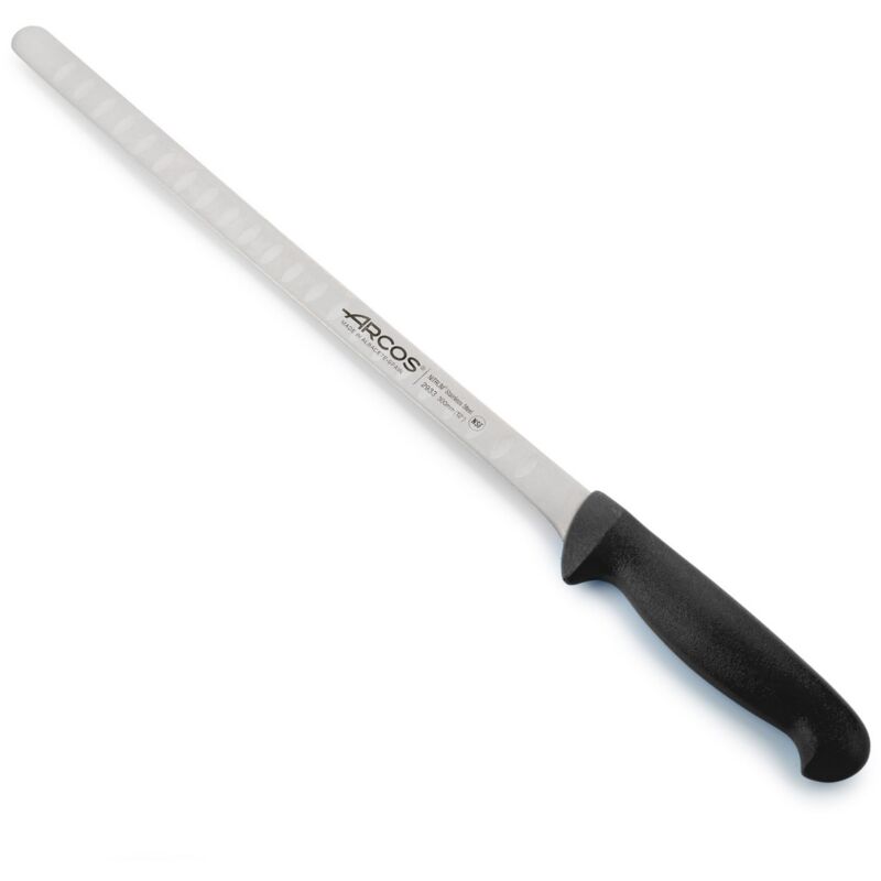 Lachsmesser Arcos Farbe - Prof 293325 Aus Nitrum-edelstahl Und Mango Ergonomisches Schwarzes Polypropylen Mit 30 Cm Klinge, Vitrine