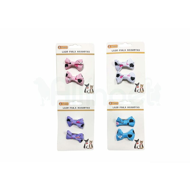 

Lacitos para Perro con Corazones, 2 UDS, 4 CM - Blanco