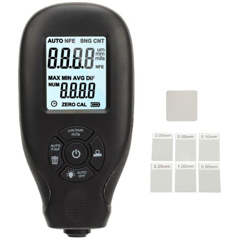 Lackdickenmessgerät für Kraftfahrzeuge 0-2000µm, automatische Kalibrierung, hintergrundbeleuchtetes LCD-Display, Lackdickenmessgerät