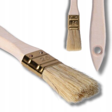 Lackpinsel - 25 mm - Flach - Naturborsten - Ergonomisch und präzise - Ideal für DIY