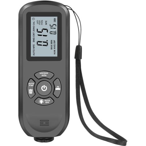 Lackprüfgerät für Autos, Schichtdickenmesser mit hintergrundbeleuchtetem LCD-Digitaldisplay, Schichttiefendetektor, Lackdickenmessung