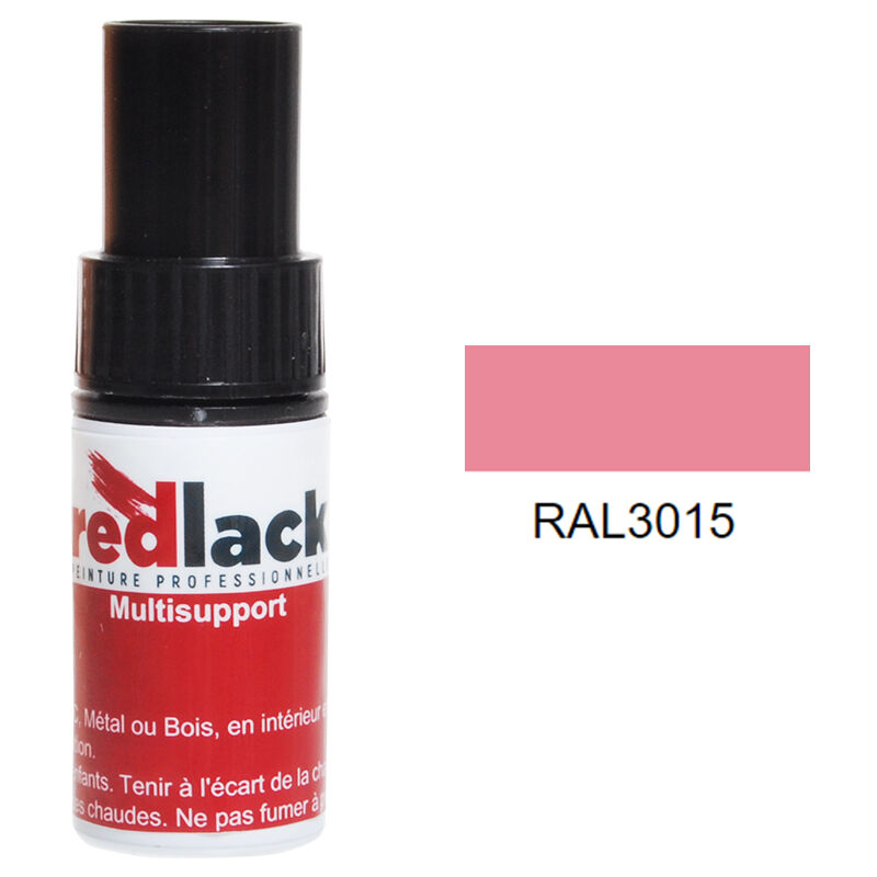 Redlack Hellrosa Lackstiftflasche Ral 3015 Seidenmatt Mehrflächen