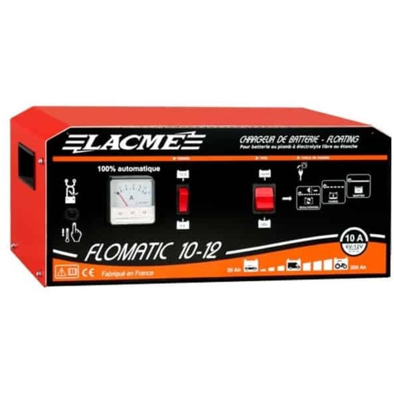 Lacme - Chargeur floating batterie 10A 6V / 12V - flomatic 10-12