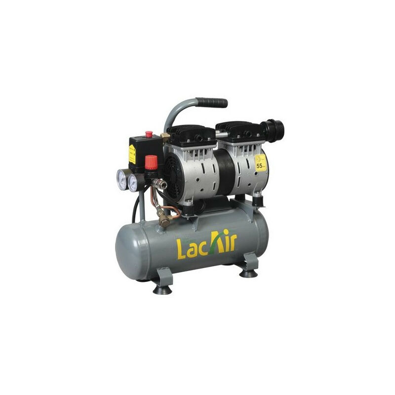 

Lacmé - Compresor silencioso sin aceite 0,75CV Monofásico 6,2m3/h 6L - Silencioso 6/6 SH
