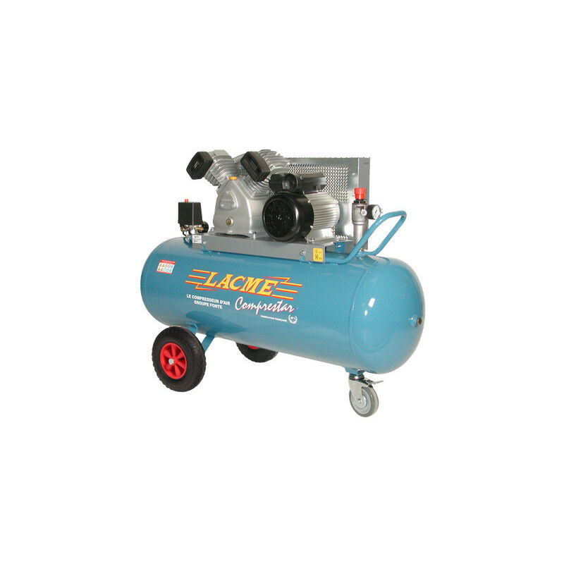 Compresseur à courroie 4CV Monophasé 23m3/h cuve 150L - 23V150M - Lacme