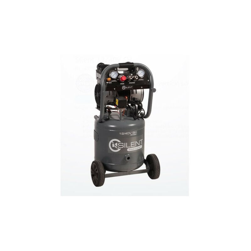 Compresseur silencieux sans huile 1,5CV Monophasé 12,1m3/h 40L - Silent 12/40 v sh - Lacme