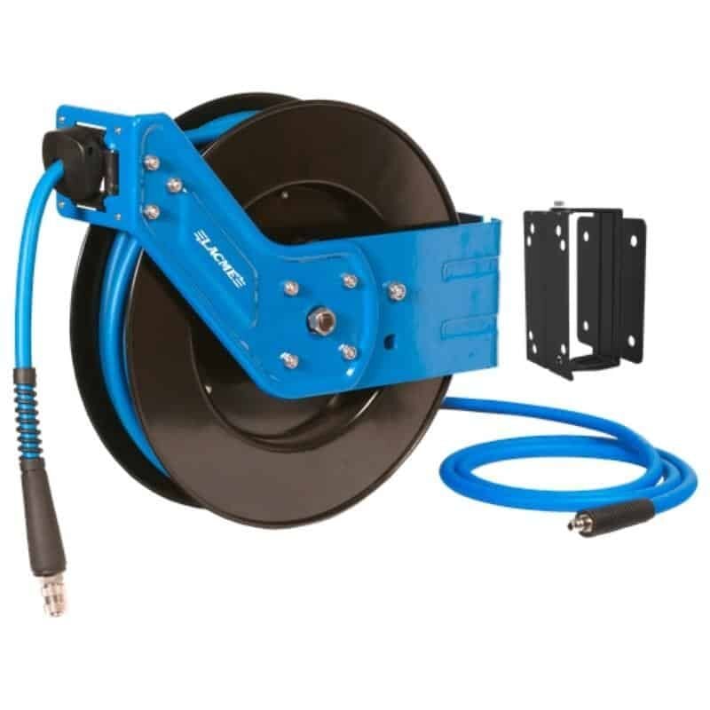 Enrouleur auto 20m +2m Ø9.5mm lacm'flex + support - 326220 - Lacme