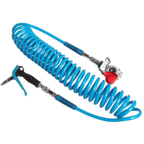 Lacme – Soufflette pneumatique à embout Venturi – Tuyau spiralé 9m – Pour entretien véhicules agricoles et engins BTP – Usage professionnel