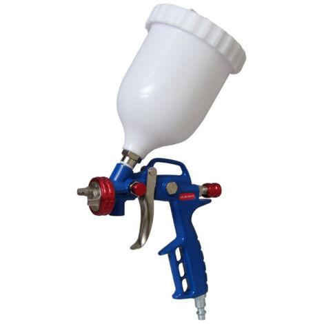 Lacme – Pistolet à peinture à gravité – Modèle universel 1.5 mm – Godet 0.6L – Poignée ergonomique en aluminium – Débit réglable