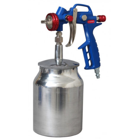 Lacme – Pistolet à peinture pneumatique 1L – Buse 1,8 mm – Pression 3,5 bar – Raccord rapide ISO – Poignée ergonomique en aluminium - PRO 1 L