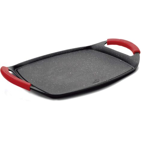 Lacor - 25536 - Ferro da stiro, Eco Stone Grill, Compatibilità: tutti i tipi di cucine, Adatto per l'induzione e forno, Rivestimento antiaderente, Ecologico e privo di PFOA, 29 x 22, 5 x 1, 5 cm