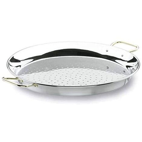 Lacor 60150- Padella per paella valenciana inox 50 cm