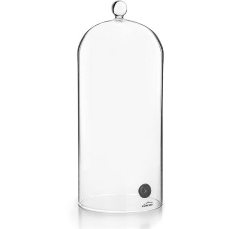 Lacor - 61812 - Cappa per affumicatore da cocktail, Coperchio in vetro con valvola, Vetro borosilicato, Capacità max. 200ºC, Ø12,5 cm, Altezza: 26,5 cm