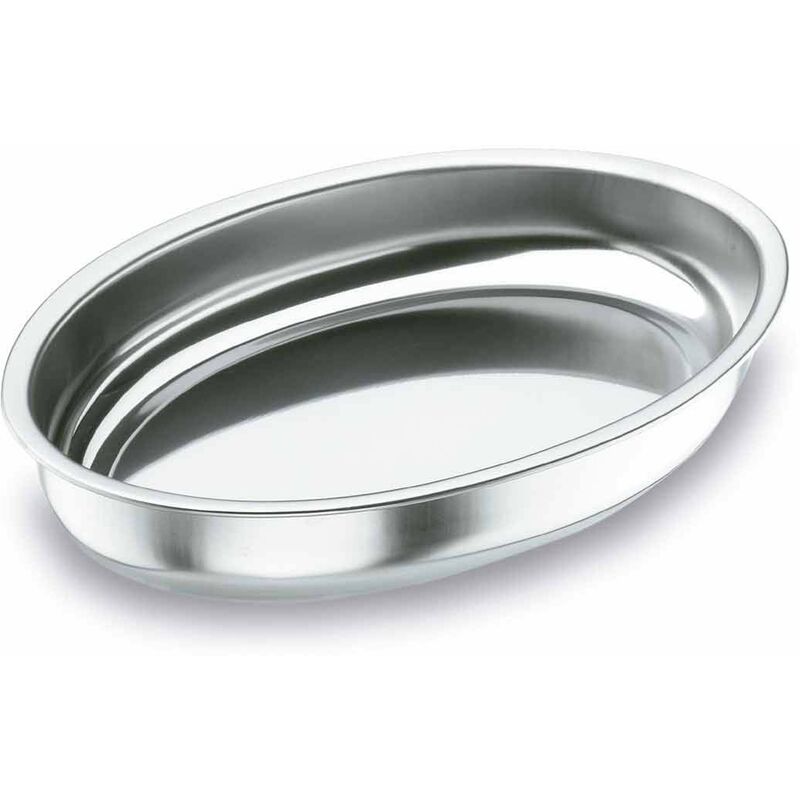 Lacor 61832- Vassoio profondo ovale 35x24 inox