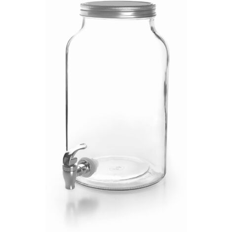 Lacor - 61951 - Caraffa erogatrice in cristallo - Buffet - Rubinetto integrato - Perfetto per acqua, limonata, caffè freddo, tè - Lavastoviglie Caraffa adatta - 5,5L.