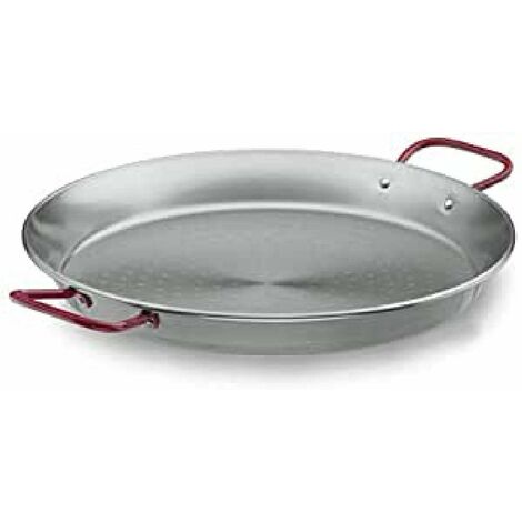 Lacor 63629 Piatto Rotondo Inossidabile Ferro da Stiro Acciaio, Nero, 28 cm