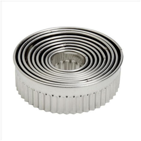 Lacor 68070, Confezione 9 tagliapasta tondi lisci in acciaio inox