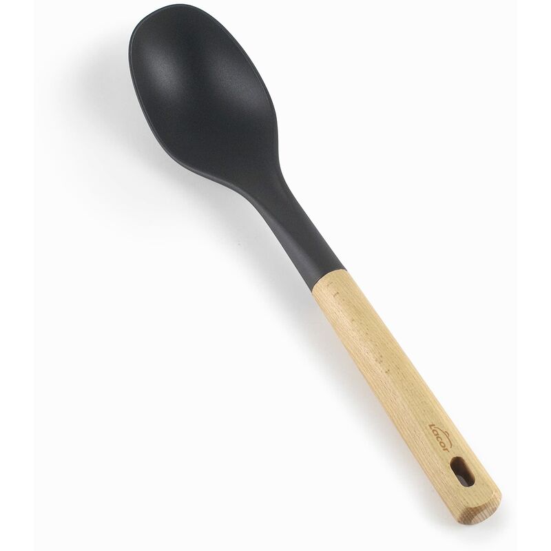 Image of 68281 - Nordic Smooth Spoon, Mestolo Da Cucina, Utensili Da Cucina, Testa In Nylon, bpa Free, Antiaderente, Manico ergonomico in legno di faggio,