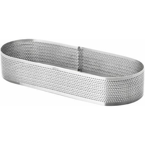 Lacor 68587 – Stampo ovale, perforato, 8 x 28 x 3.5 cm, colore: grigio