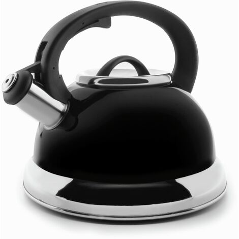 LACOR 68644- Bollitore con fischio, 2,5 l, Colore Nero